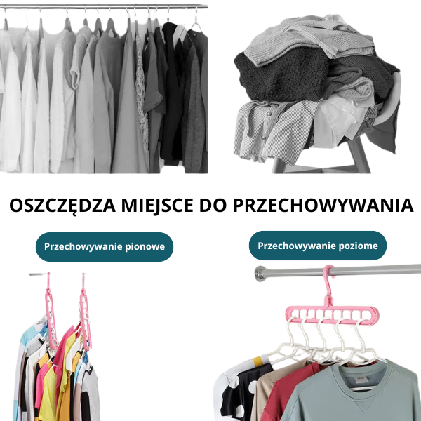 Wielofunkcyjny Wieszak Organizer Jednocześnie na 9 Ubrań