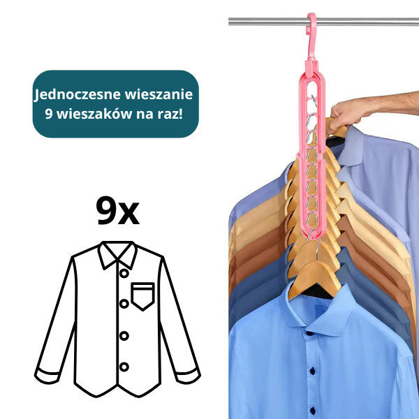Wielofunkcyjny Wieszak Organizer Jednocześnie na 9 Ubrań